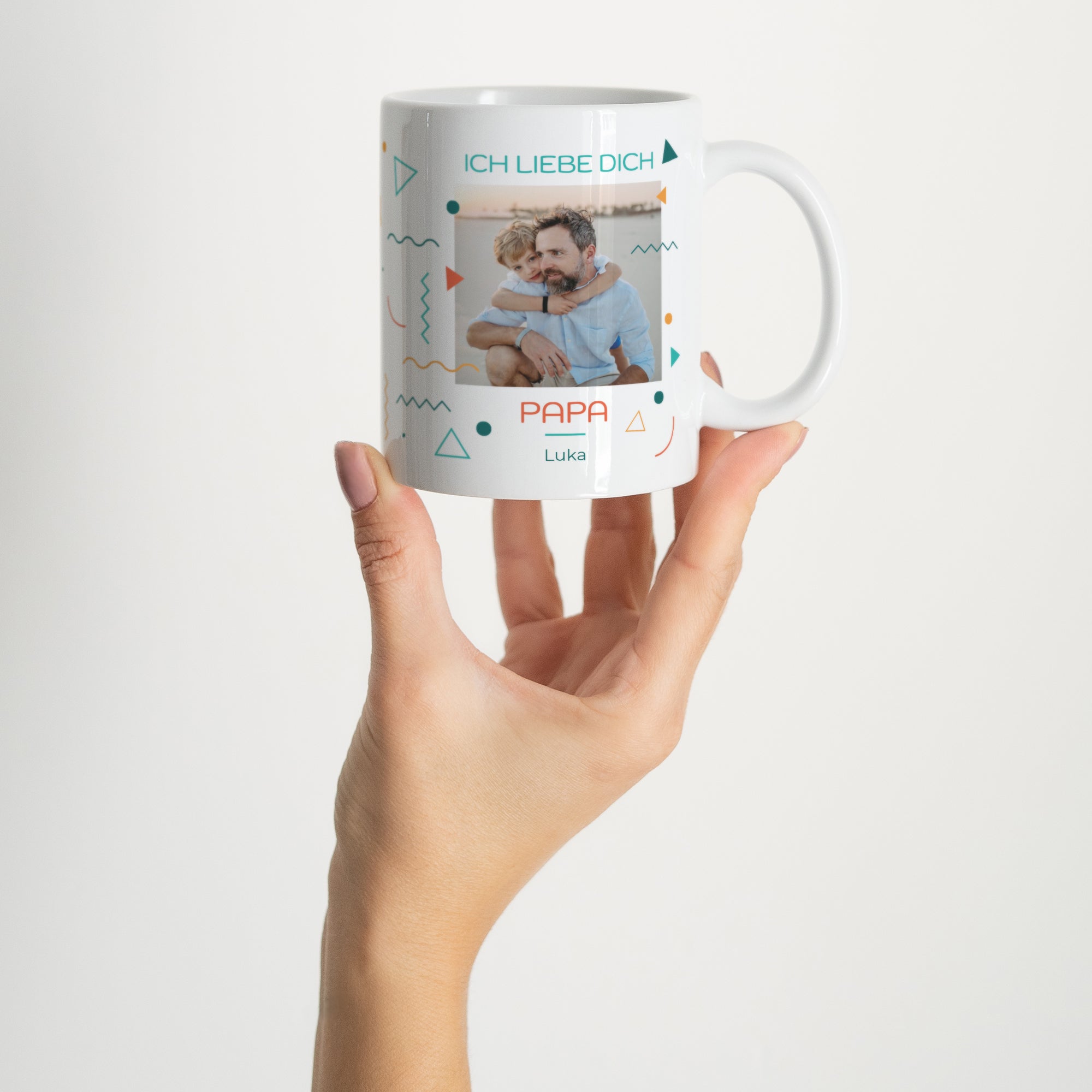 Tasse Objekte Weiß Ich liebe dich Papa. foto N° 2