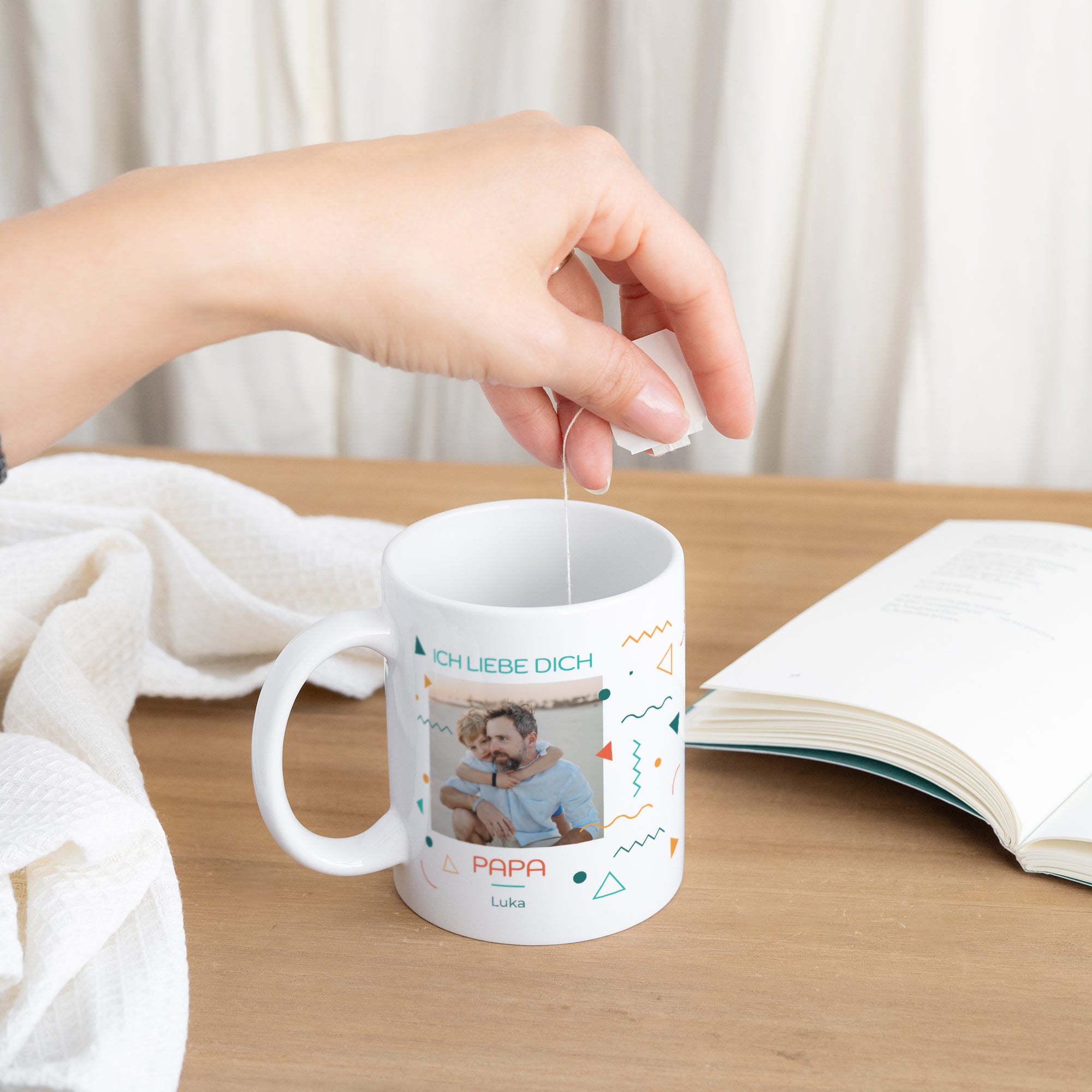 Tasse Objekte Weiß Ich liebe dich Papa. foto N° 3