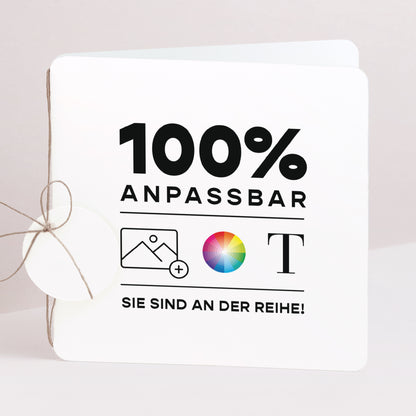 Geburtskarten Doppel-Quadrateinschlag, abgerundete Ecken, runde Etikette Mach es selbst V foto N° 1