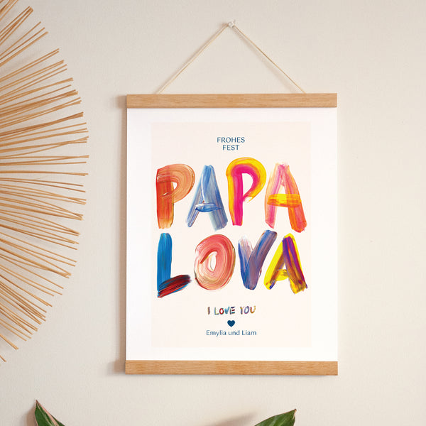 Poster Objekte Porträt PAPA LOVA COLORS -> PAPA LOVA FARBEN foto