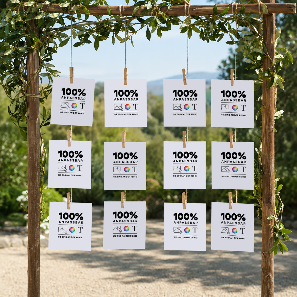 Sitzplan Hochzeit Pack von 12 Mach es selbst VI foto N° 2