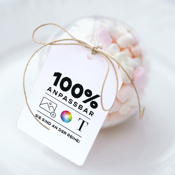Geschenkbox Hochzeit Ball mit Wimpel-Etikett Mach es selbst VI foto