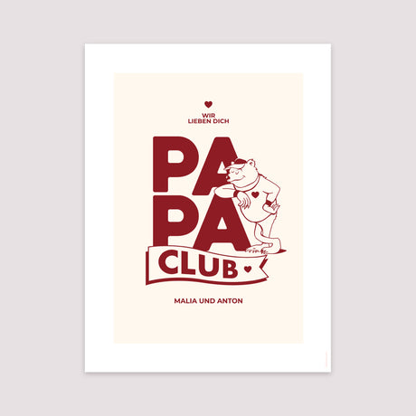 Poster Objekte Porträt Papa Bärenclub