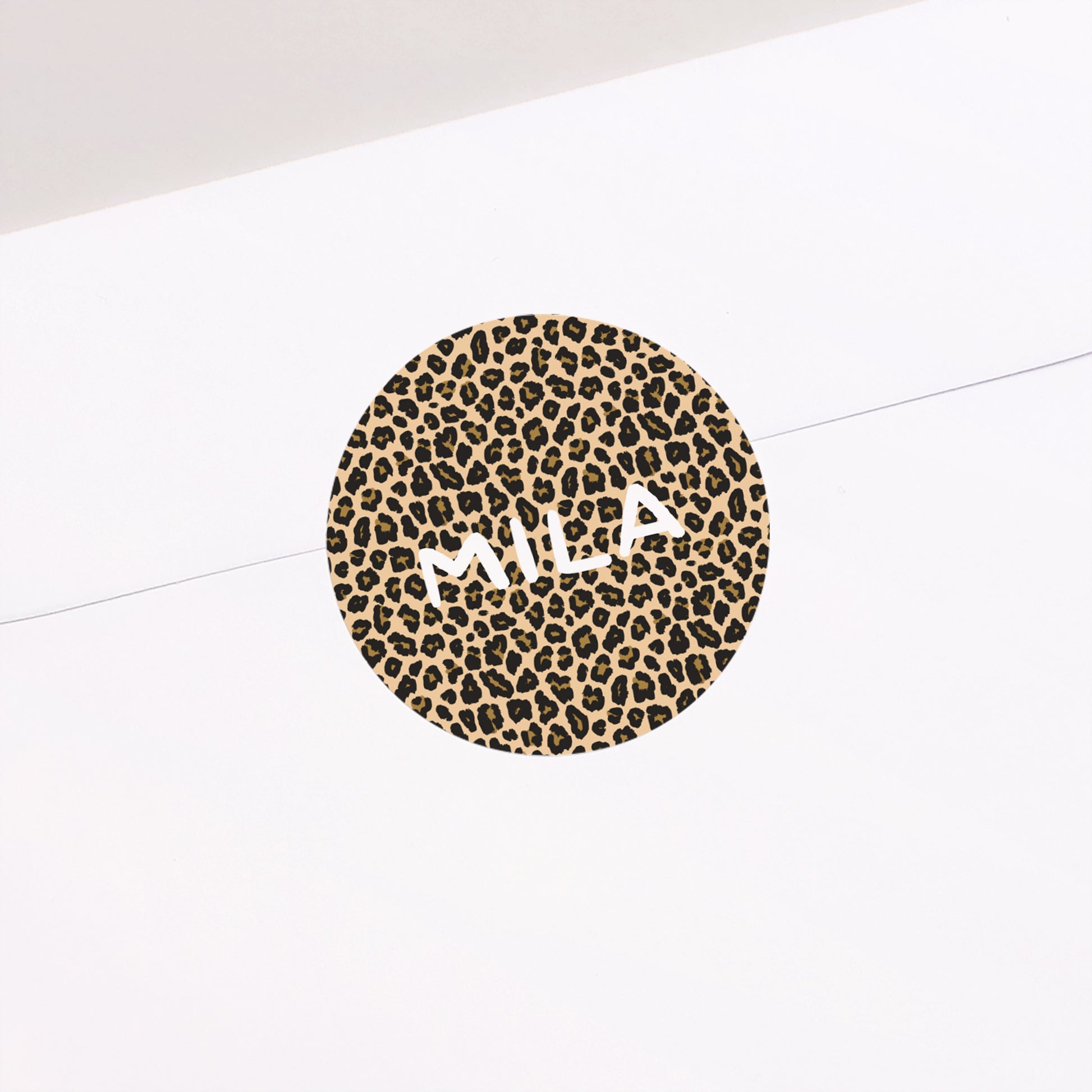 Sticker Geburt Rund Leopard foto N° 2