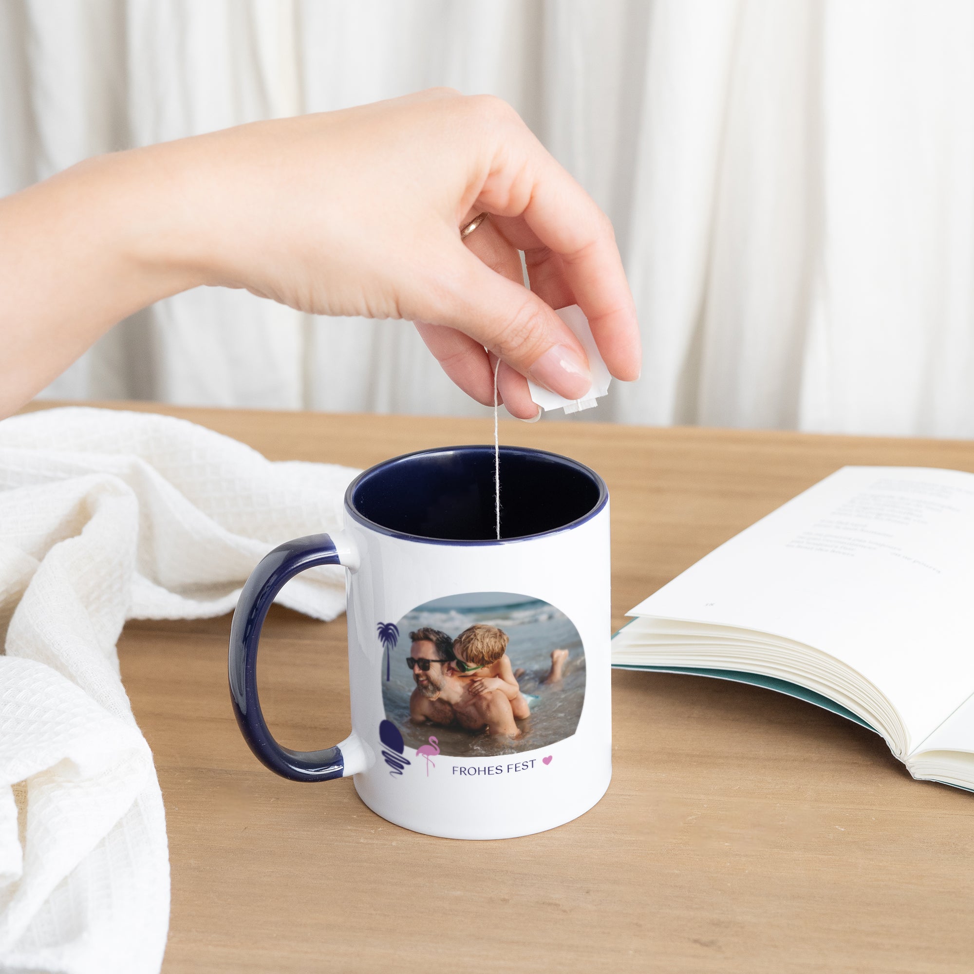 Tasse Objekte Blau Papa MiamiPapa Miami foto N° 3