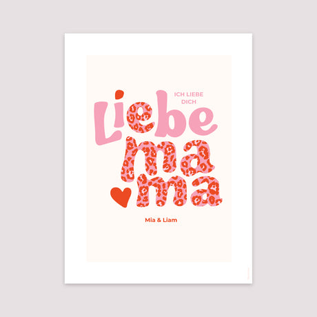 Poster Objekte Porträt Mutter Leopard