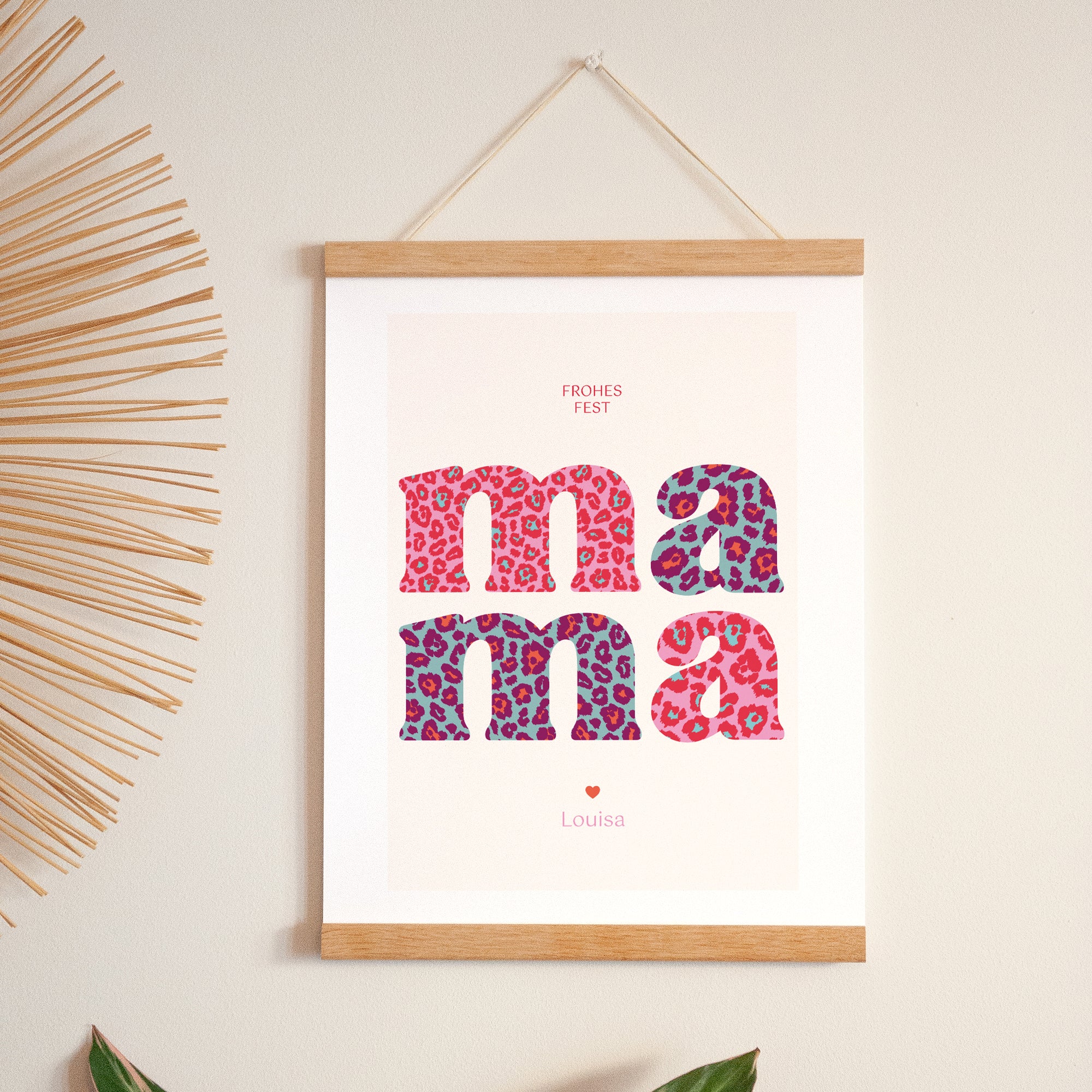 Poster Objekte Porträt Leopard Mama foto N° 1