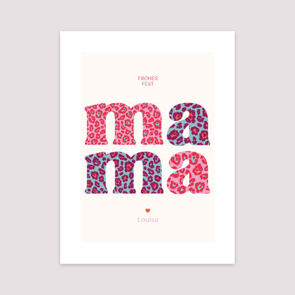 Poster Objekte Porträt Leopard Mama foto N° 2