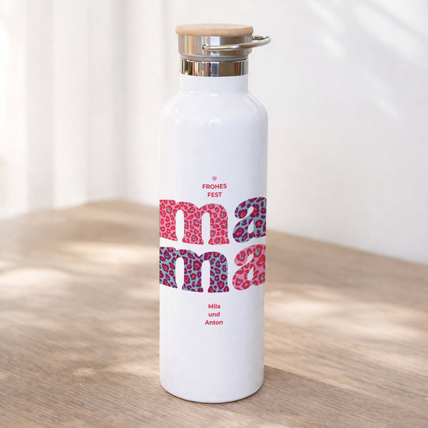 Trinkflasche Objekte 75 cl Leopard Mama foto