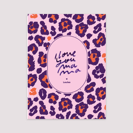 Poster Objekte Porträt Ich liebe dich Leopard