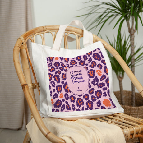Tote bag Objekte Tragehenkel Ich liebe dich Leopard