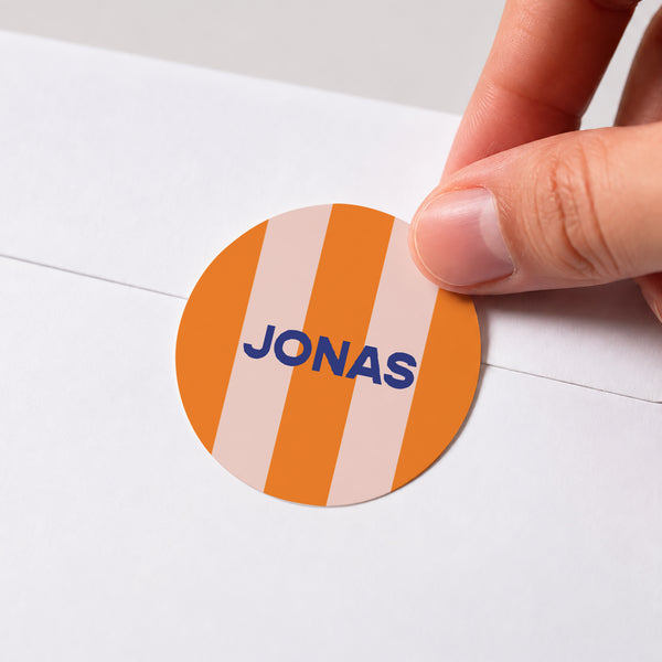 Sticker Geburt Rund Hola Baby. foto