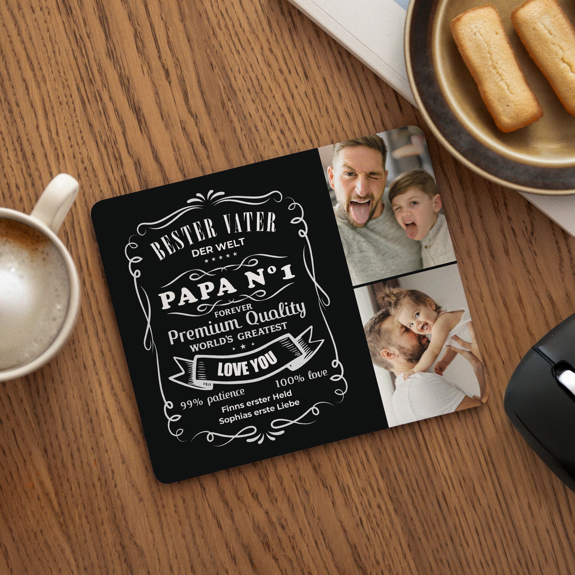 Mousepad Objekte Rechteck Bester Vater für immer. foto N° 1