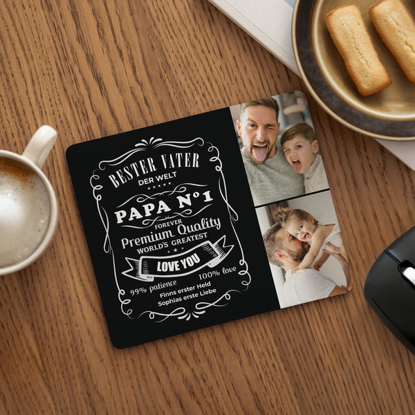 Mousepad Objekte Rechteck Bester Vater für immer. foto