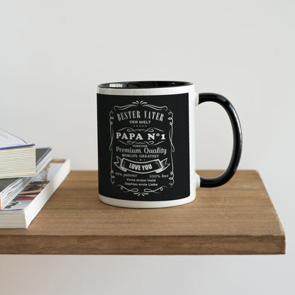 Tasse Objekte Schwarz Bester Vater für immer. foto N° 4