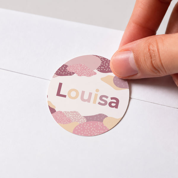 Sticker Geburt Rund Liebeswolken foto
