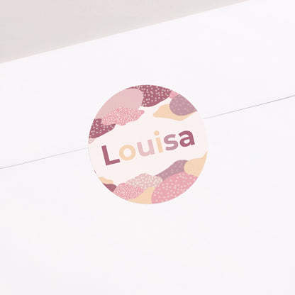 Sticker Geburt Rund Liebeswolken foto N° 2