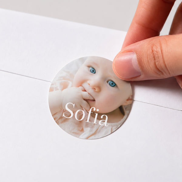 Sticker Geburt Rund Das Hausstar foto