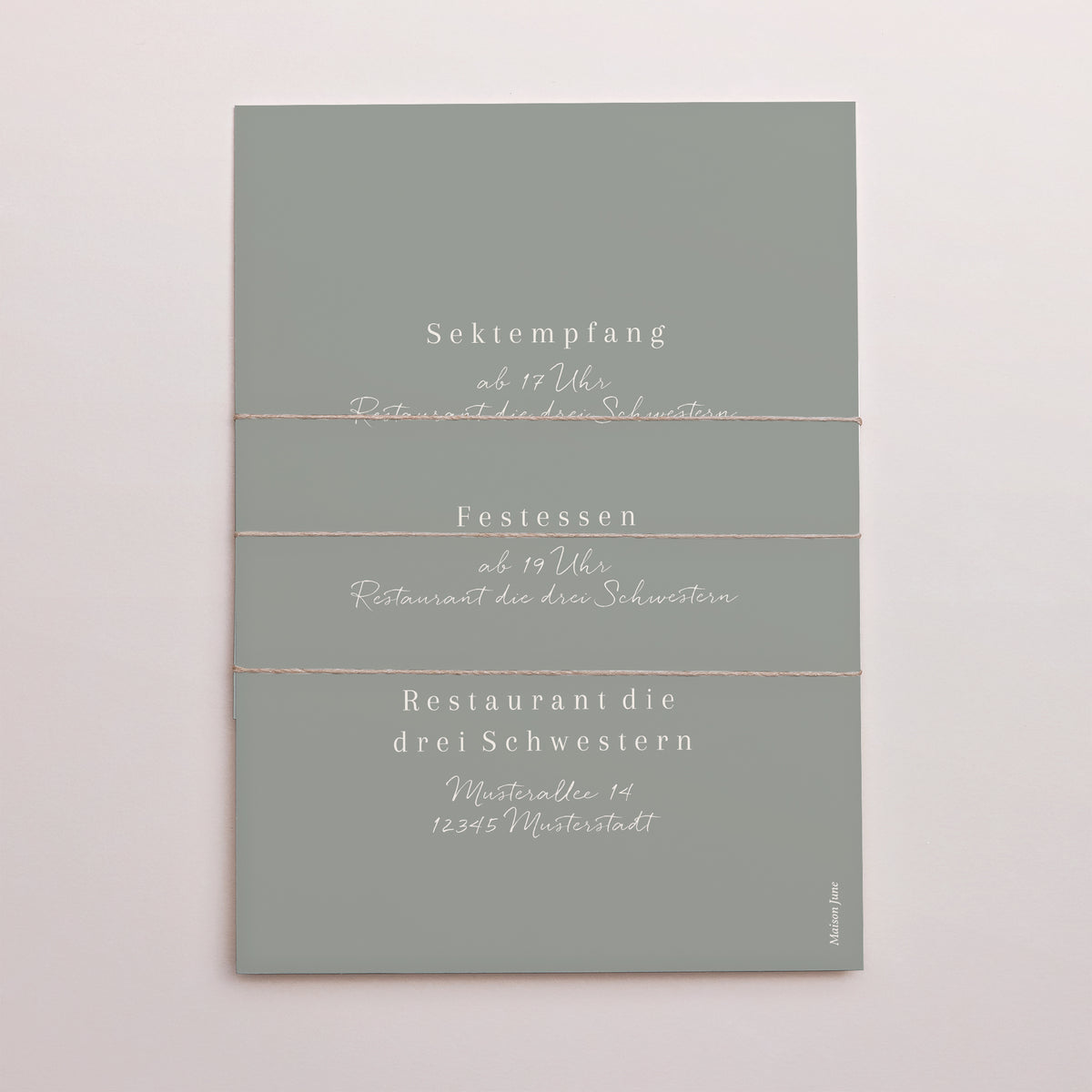 Hochzeitseinladung 3 Karten, Band Romantische Zärtlichkeit. foto N° 4