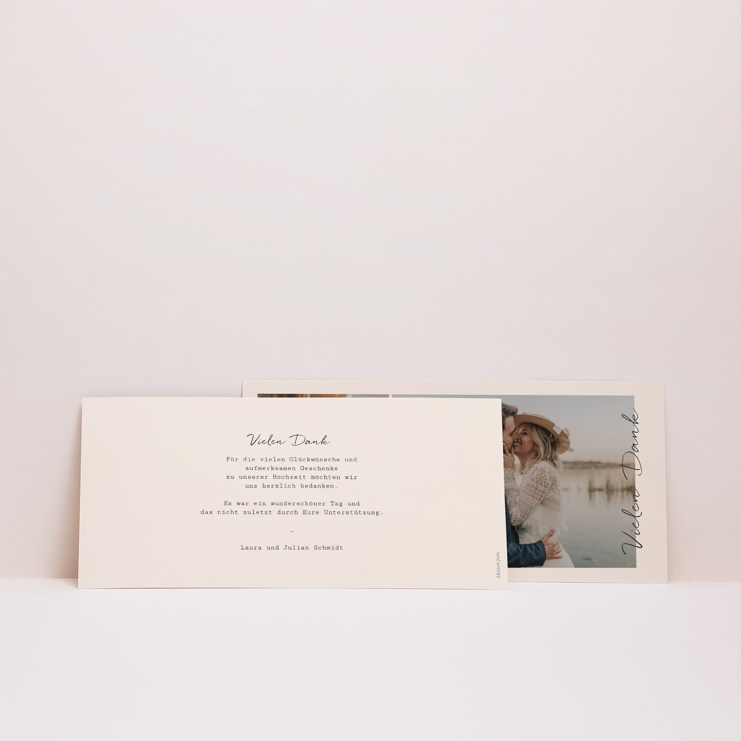 Dankeskarte Hochzeit Panoramische Landschaft Stimmungsvolle Atmosphäre foto N° 3