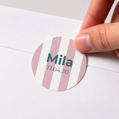 Sticker Geburt Rund Lolly foto N° 1