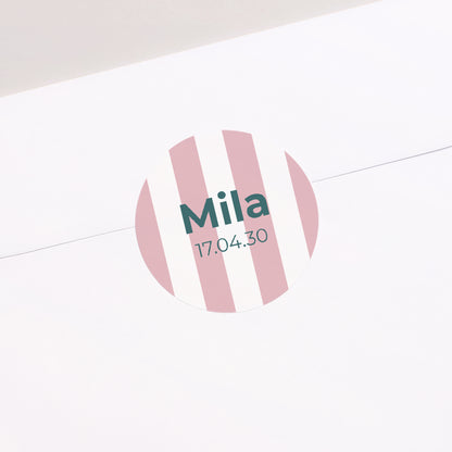 Sticker Geburt Rund Lolly foto N° 2