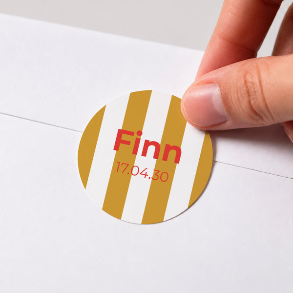 Sticker Geburt Rund Pouppy foto