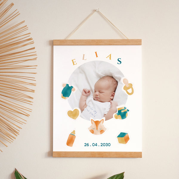 Poster Geburt Porträt Zartheit Pastell II foto