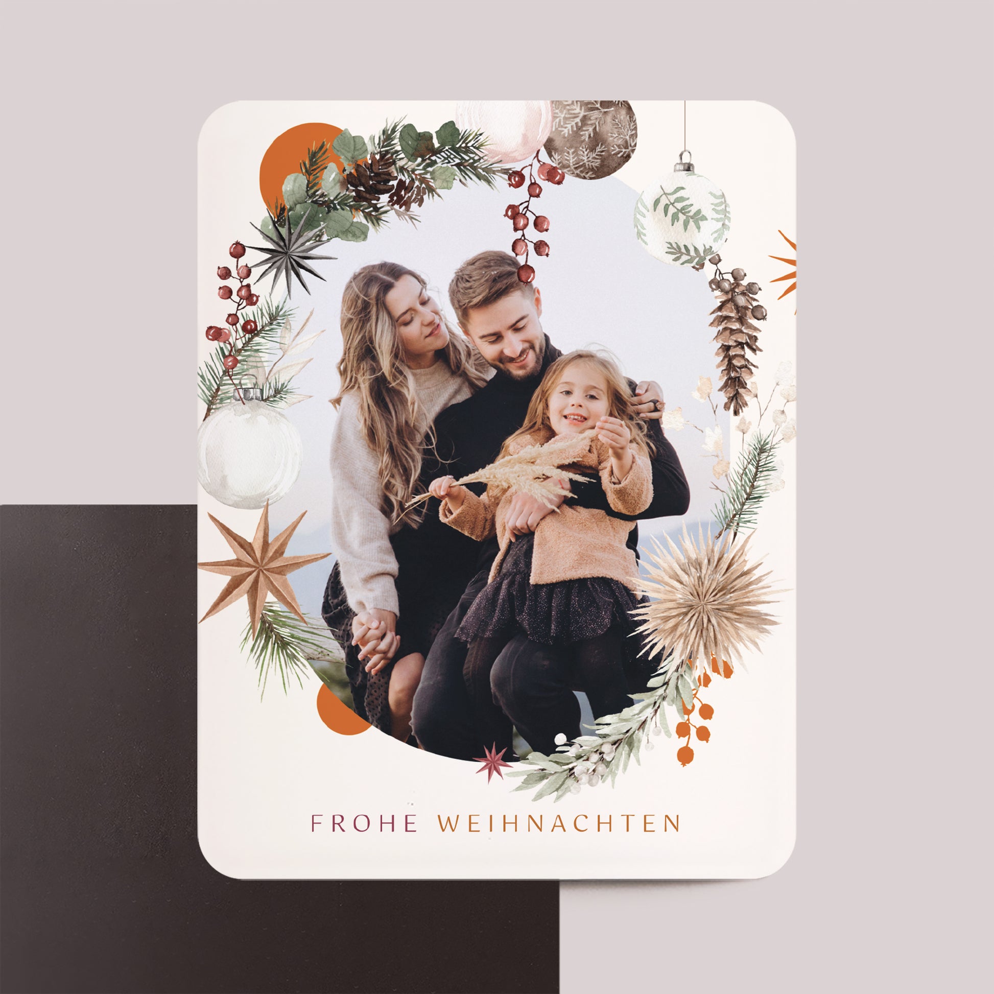 Weihnachtskarte Weihnachten Set von 8, magnetisch, rechteckig mit abgerundeten Ecken Festliches Porträt foto N° 1