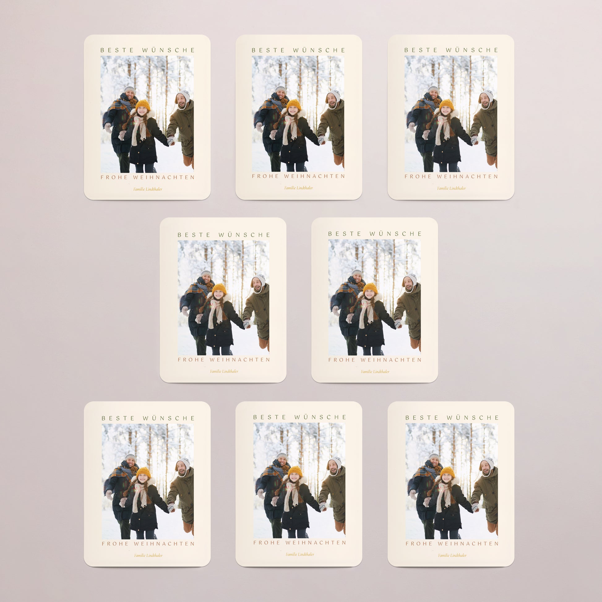 Weihnachtskarte Weihnachten Set von 8, magnetisch, rechteckig mit abgerundeten Ecken Dakota foto N° 3