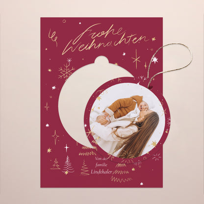 Weihnachtskarte Weihnachten Abnehmbar Weihnachtsstrahlen foto N° 1