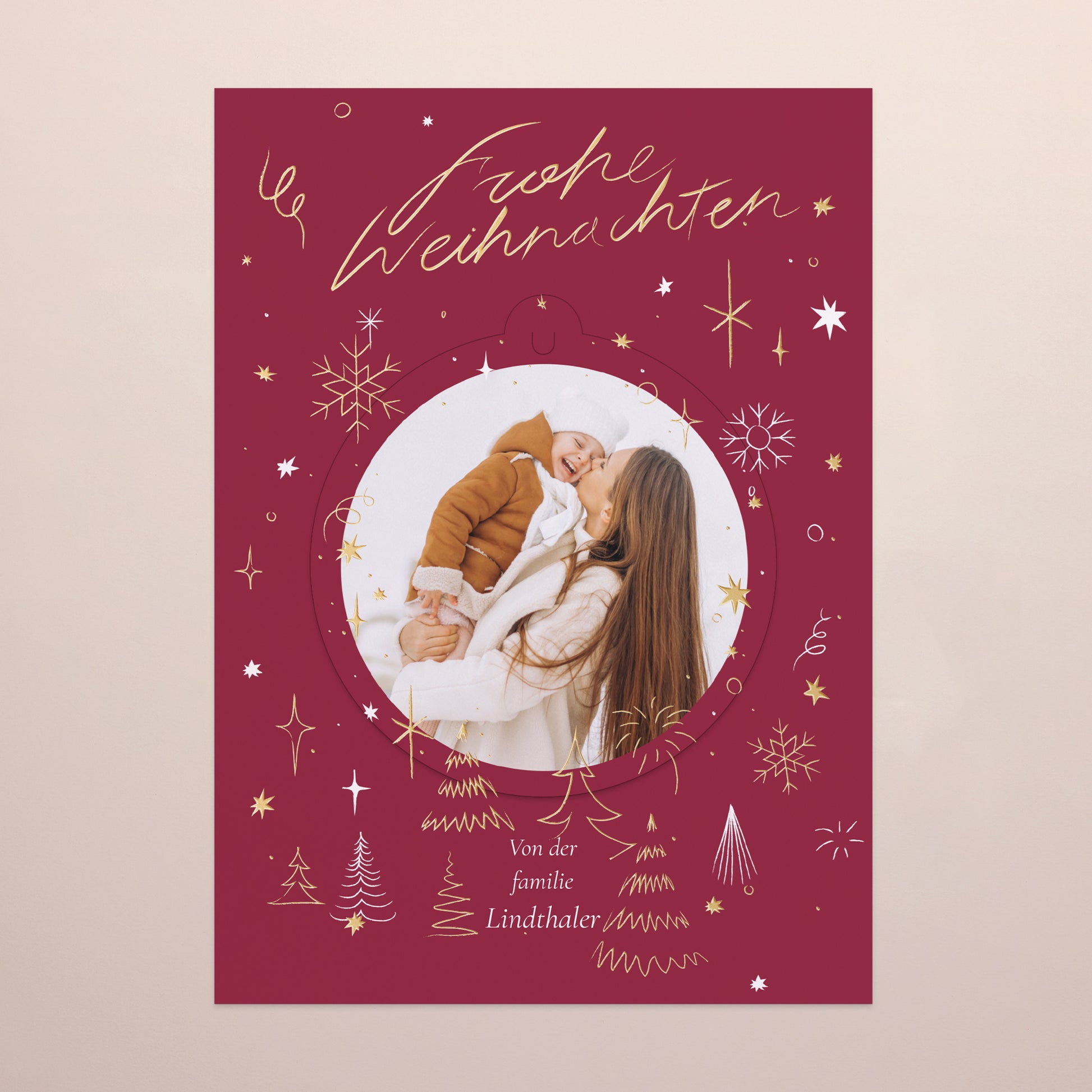 Weihnachtskarte Weihnachten Abnehmbar Weihnachtsstrahlen foto N° 2