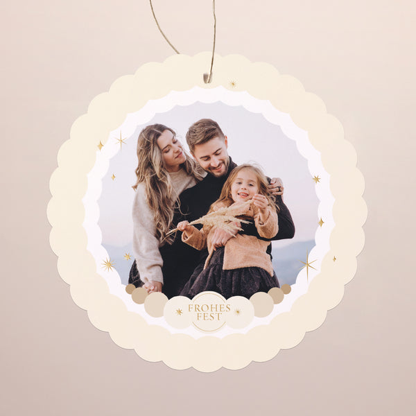 Weihnachtskarte Weihnachten Zum Aufhängen Winterliche Sanftheit foto
