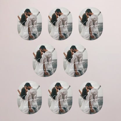 Dankeskarte Hochzeit 8er-Pack, magnetisch, oval Ich liebe dich III foto N° 3