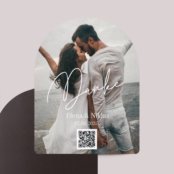 Dankeskarte Hochzeit 8er-Pack, magnetisch, Bogen Ich liebe dich III foto