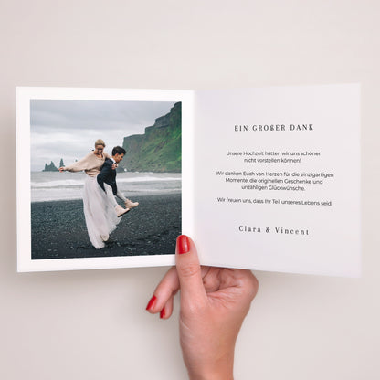 Dankeskarte Hochzeit Doppelflügelfenster Vielen Dank II foto N° 2