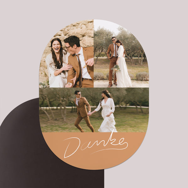 Dankeskarte Hochzeit 8er-Pack, magnetisch, oval Eine unvergessliche Erinnerung foto