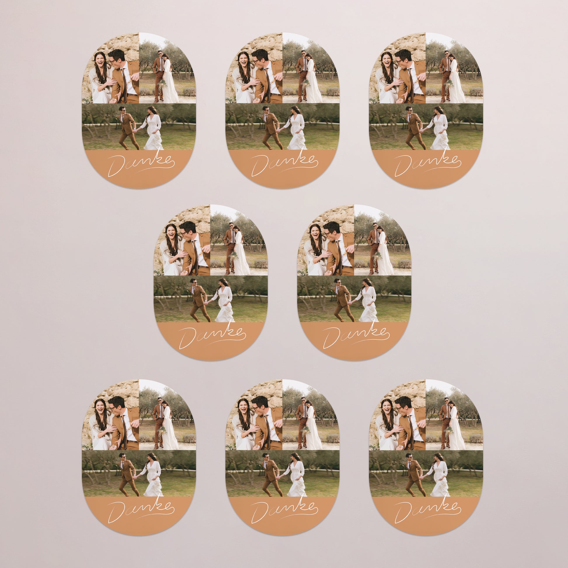 Dankeskarte Hochzeit 8er-Pack, magnetisch, oval Eine unvergessliche Erinnerung foto N° 3