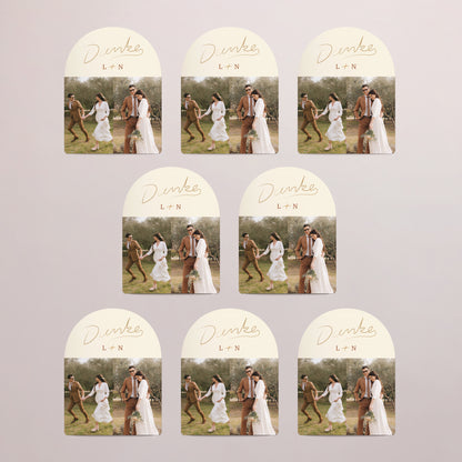 Dankeskarte Hochzeit 8er-Pack, magnetisch, Bogen Herzlichen Dank foto N° 3