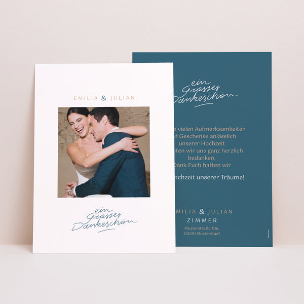 Dankeskarte Hochzeit Zarte Aufmerksamkeiten foto