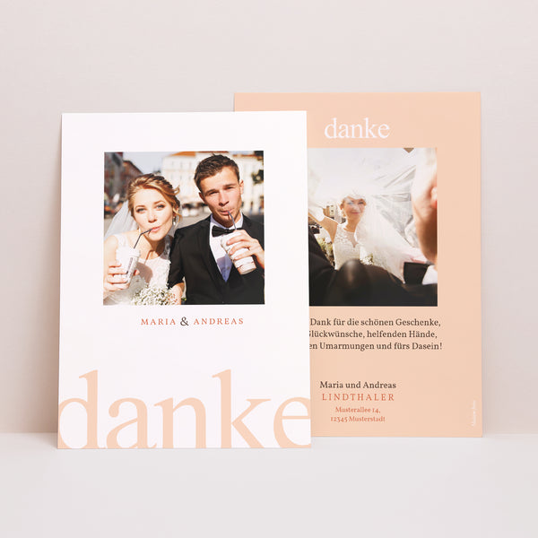 Dankeskarte Hochzeit Erkennung foto