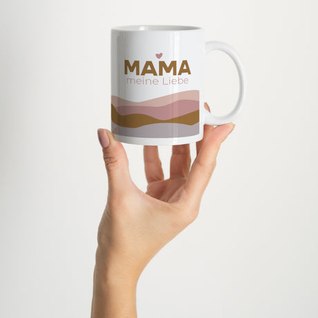 Tasse Objekte Weiß Pastellwellen