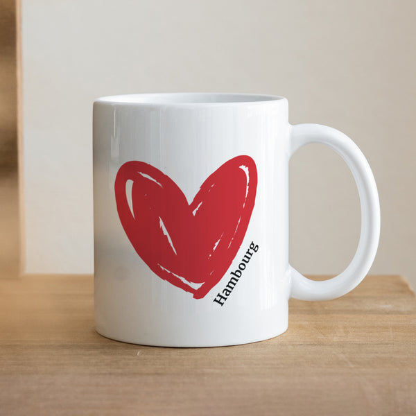 Tasse Objekte Weiß Herzstadt foto