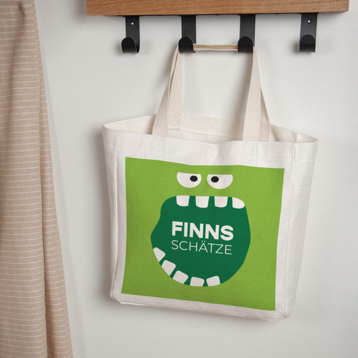 Tote bag Objekte Tragehenkel Grünes Monster foto N° 1