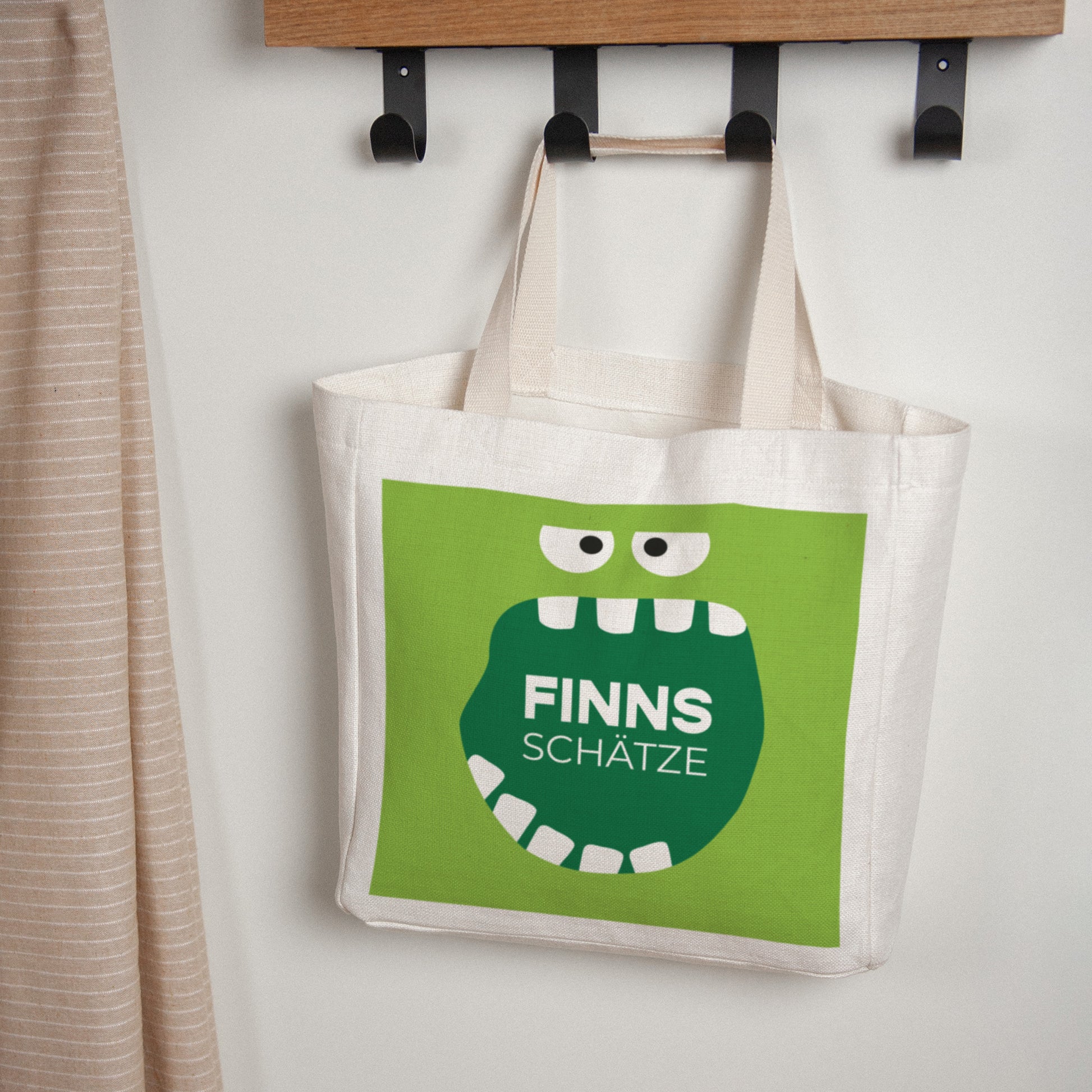 Tote bag Objekte Tragehenkel Grünes Monster foto N° 1