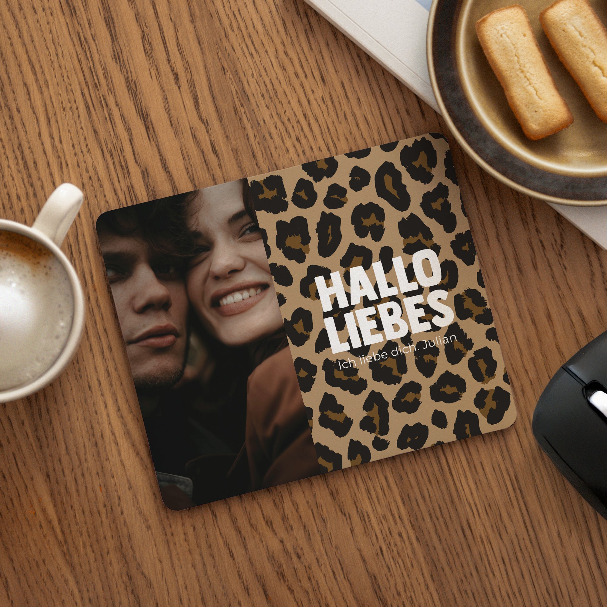 Mousepad Objekte Rechteck Hallo Liebes-Leopard foto N° 1