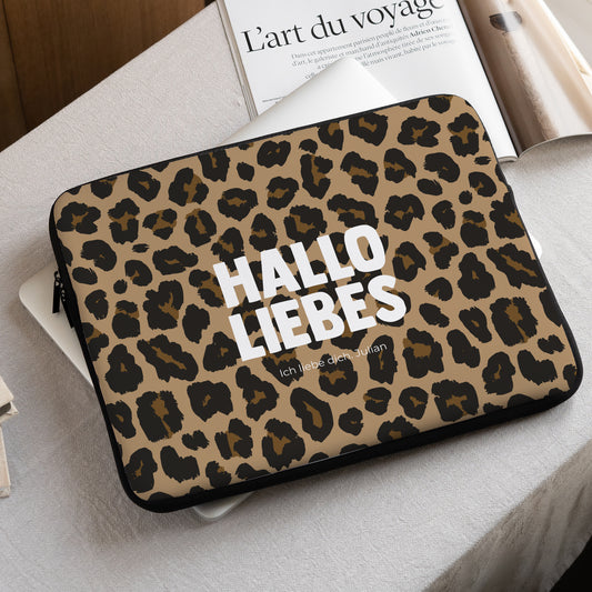 Laptophülle Objekte 15 Zoll Hallo Liebes-Leopard foto