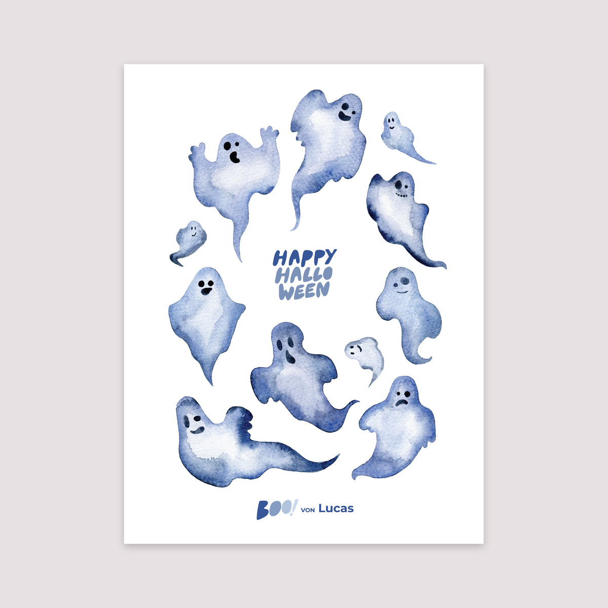 Poster Objekte Porträt Blauer Geist foto N° 2