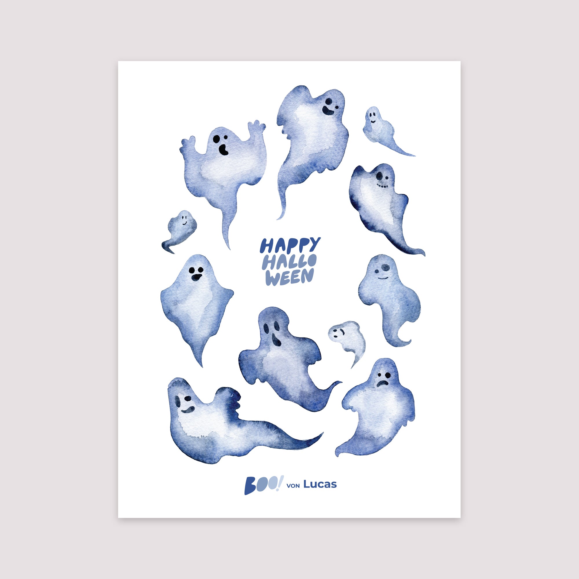 Poster Objekte Porträt Blauer Geist foto N° 2