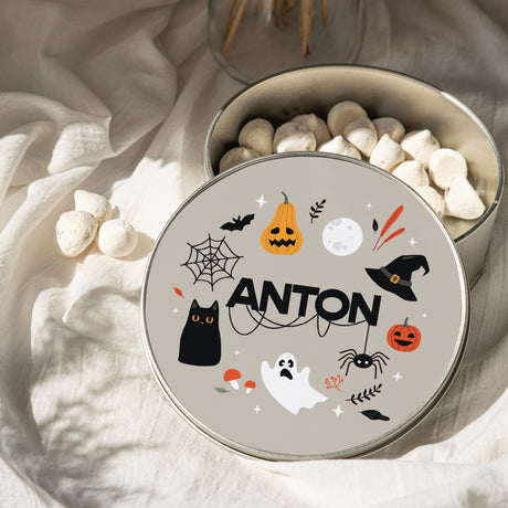 Metalldose Objekte Runde Happy Halloween